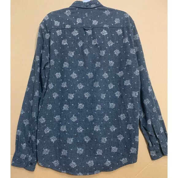 THESE GLORY DAYS Black "ASH" LS Button Down Shirt Heavy Weight Scandinavia Sz L - Picture 6 of 13